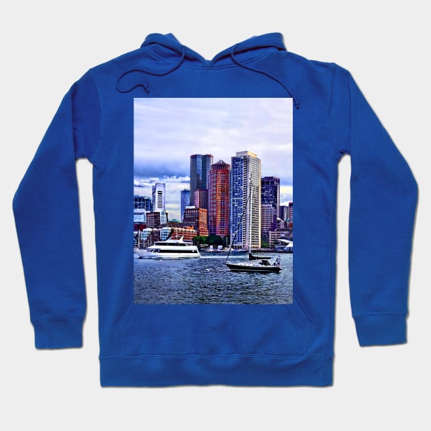 Boston MA - Inner Harbor Near New England Aquarium Hoodie by SusanSavad